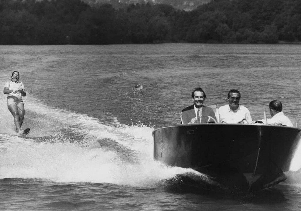 Dr Christian Barnard Steering, His Daughter Skiing