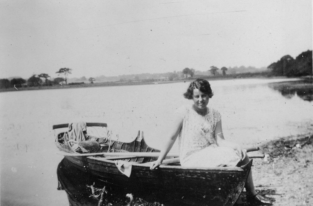 1938 Girl On A Boat At Ruislip Lido