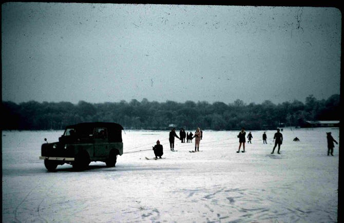 Landrover On Ruislip Lido January 1963