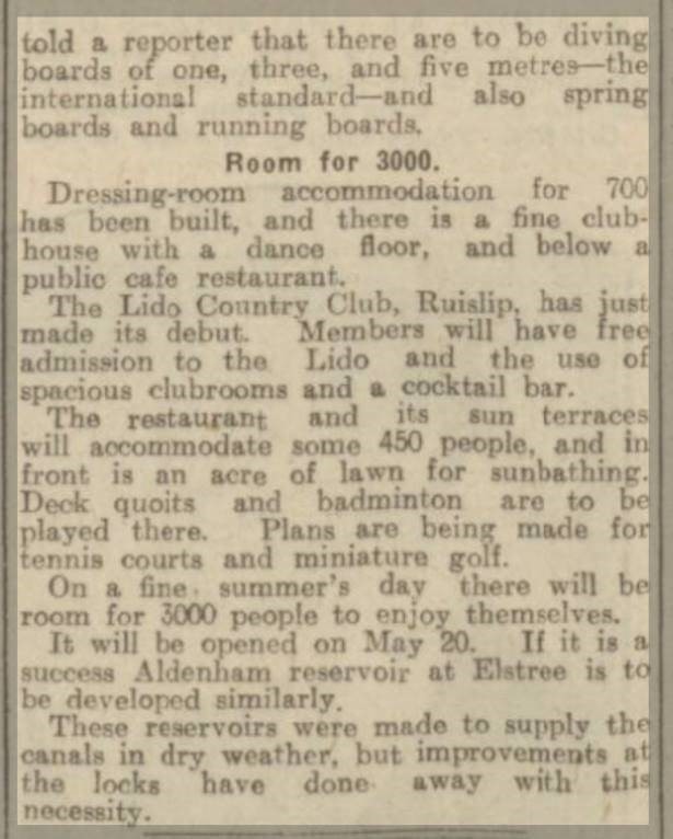 Ruislip Lido Newspaper Piece Part 2