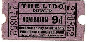 Entrance Ticket To Ruislip Lido